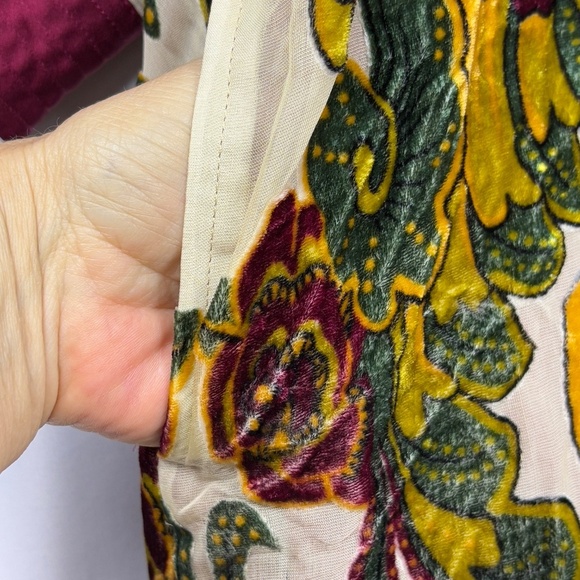 Chicos Womens Kimono Open Cardigan Topper L-XL Velvet Burnout Boho Gypsy Whimsy - Picture 9 of 14